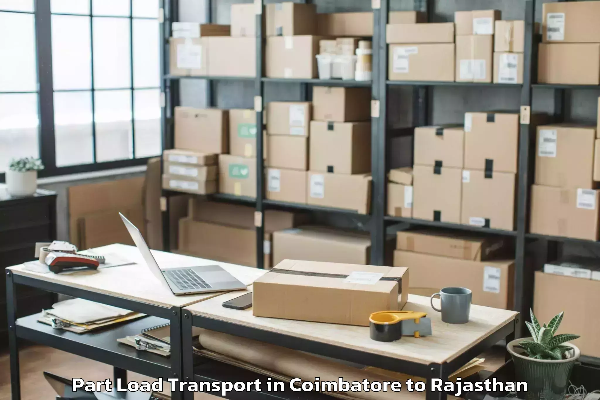 Leading Coimbatore to Rajasthan Part Load Transport Provider